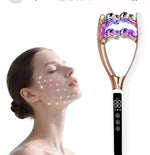Wireless Face massager LED Facial Massager with V-Shape Roller Design for Jawline, 6 Light & Vibration Modes, USB-C Rechargeable