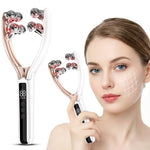 Wireless Face massager LED Facial Massager with V-Shape Roller Design for Jawline, 6 Light & Vibration Modes, USB-C Rechargeable