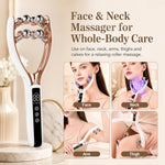 Wireless Face massager LED Facial Massager with V-Shape Roller Design for Jawline, 6 Light & Vibration Modes, USB-C Rechargeable