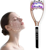 Wireless Face massager LED Facial Massager with V-Shape Roller Design for Jawline, 6 Light & Vibration Modes, USB-C Rechargeable